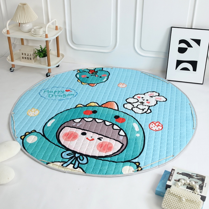 91家纺网 家纺一手货源 找家纺 沁童 收纳垫直径1.5m 恐龙女孩