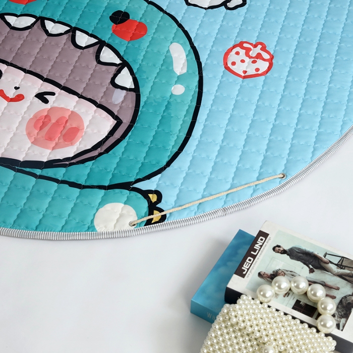 91家纺网 家纺一手货源 找家纺 沁童 收纳垫直径1.5m 恐龙女孩