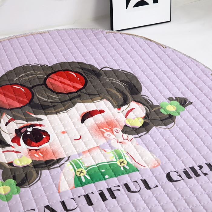 91家纺网 家纺一手货源 找家纺 沁童 收纳垫直径1.5m 小姑娘