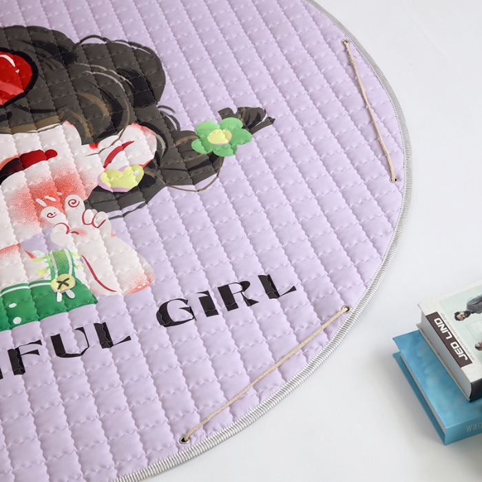 91家纺网 家纺一手货源 找家纺 沁童 收纳垫直径1.5m 小姑娘