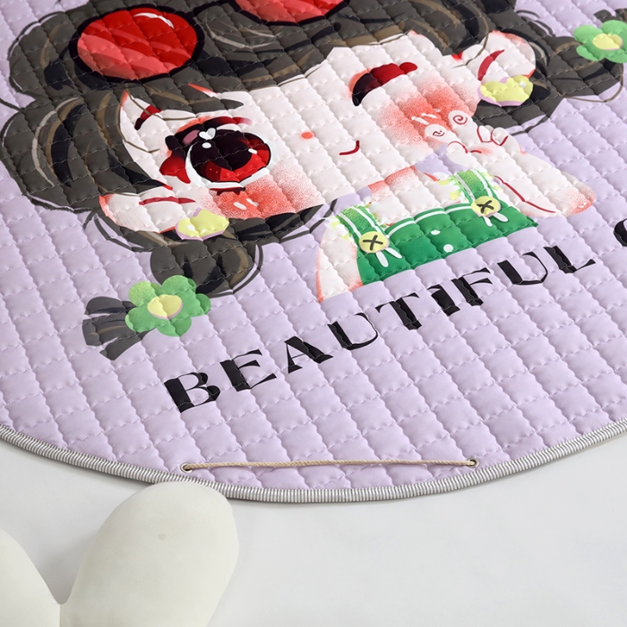 91家纺网 家纺一手货源 找家纺 沁童 收纳垫直径1.5m 小姑娘