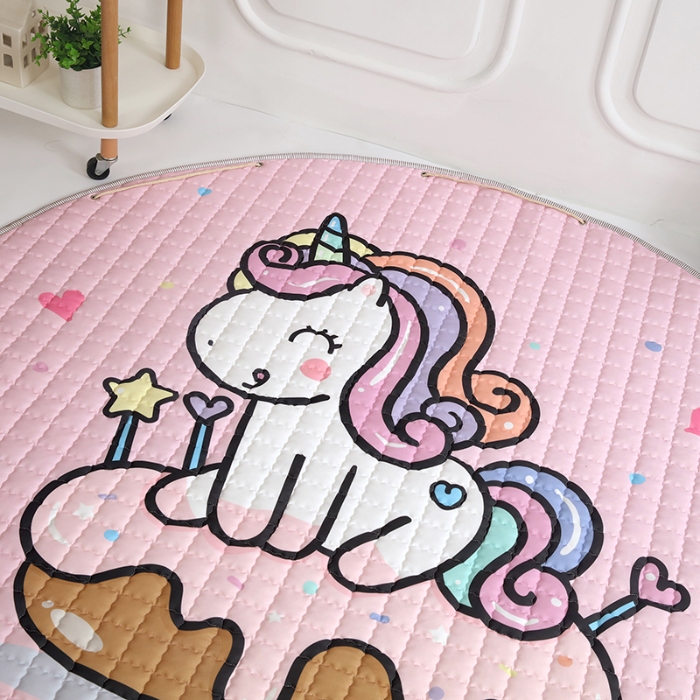 91家纺网 家纺一手货源 找家纺 沁童 收纳垫直径1.5m 小马蛋糕