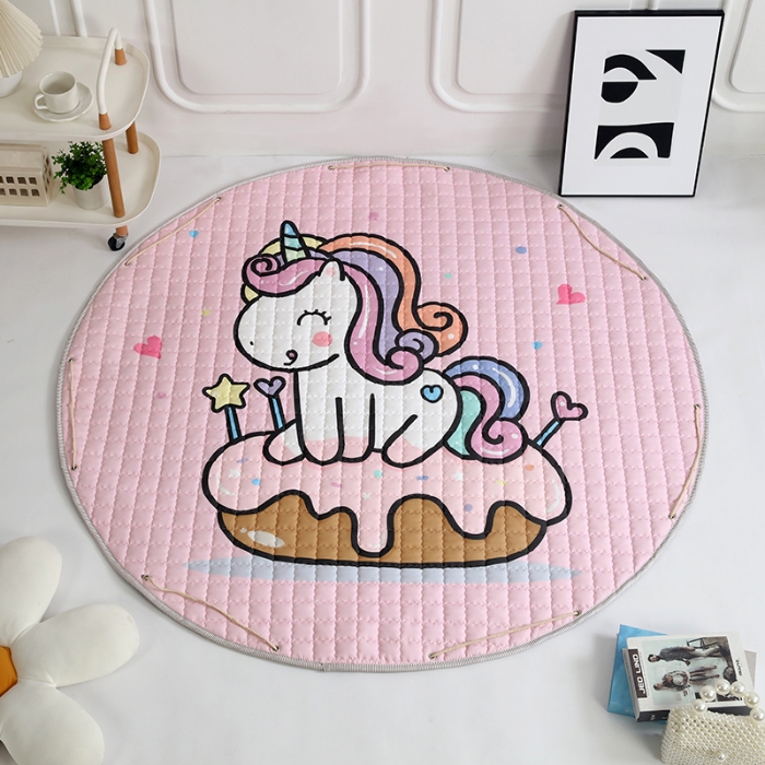 91家纺网 家纺一手货源 找家纺 沁童 收纳垫直径1.5m 小马蛋糕
