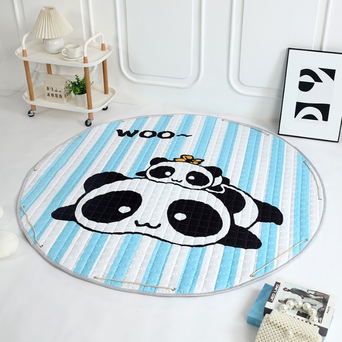 91家纺网 家纺一手货源 找家纺 沁童 收纳垫直径1.5m 熊猫宝宝