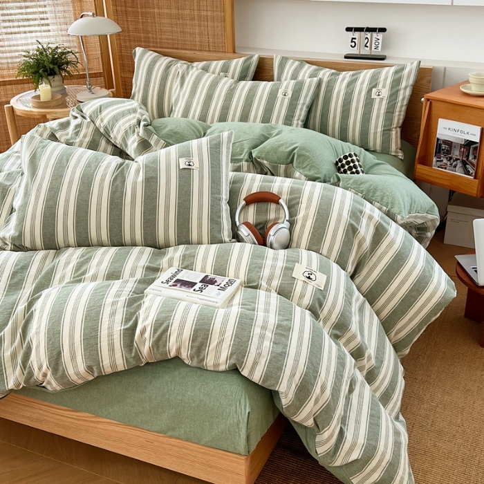 91家纺网 家纺一手货源 找家纺 （总）2025新款全棉色织印花水洗棉四件套床品套件单床单被套