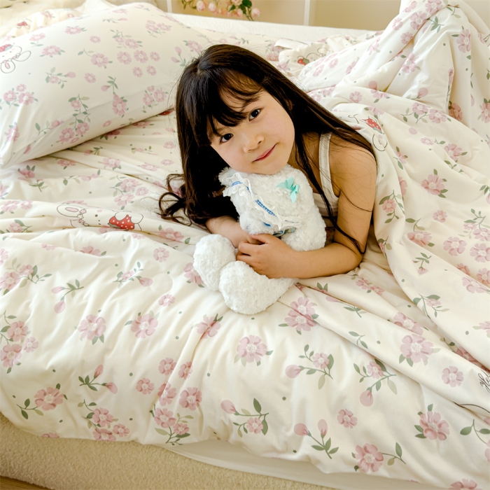 91家纺网 家纺一手货源 找家纺 2025新款牛奶丝针织棉夏被夏凉被被芯