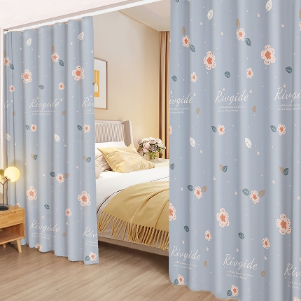 91家纺网 家纺一手货源 找家纺 （总）免打孔出租房隔断帘家用卧室门帘厨房卫生间儿童遮挡帘子防尘遮丑窗帘