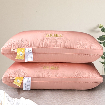 91家纺网 家纺一手货源 找家纺 （总）超柔蚕丝枕 刺绣羽丝绒枕 全棉羽丝枕 双边立体枕头 柔软舒适枕 中高枕