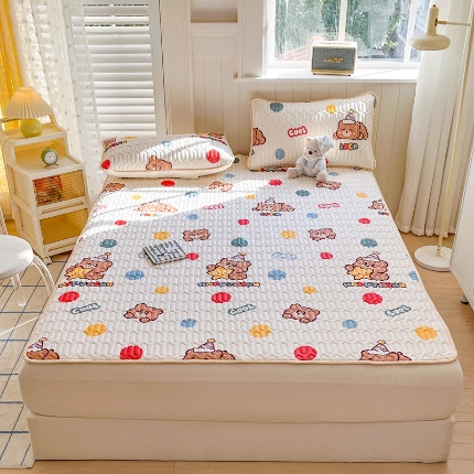 91家纺网 家纺一手货源 找家纺 （总）欧邦 2025新款乳胶凉席三件套可配同款凉感丝夏被四件套