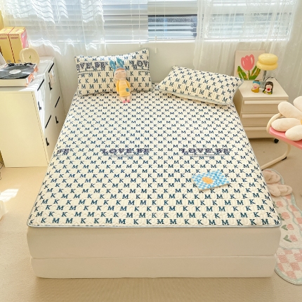 91家纺网 家纺一手货源 找家纺 （总）欧邦 2025新款乳胶凉席三件套可配同款凉感丝夏被四件套