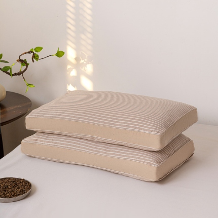 91家纺网 家纺一手货源 找家纺 （总）2025新款水洗棉荞麦枕 全棉荞麦枕