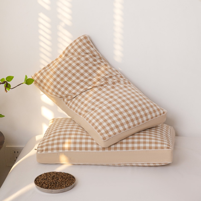 91家纺网 家纺一手货源 找家纺 （总）2025新款水洗棉荞麦枕 全棉荞麦枕