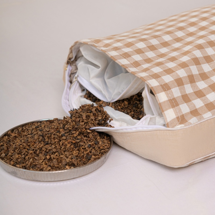 91家纺网 家纺一手货源 找家纺 （总）2025新款水洗棉荞麦枕 全棉荞麦枕