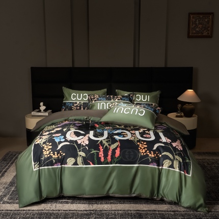 91家纺网 家纺一手货源 找家纺 花沐 2025春夏新款凉感冰丝四件套系列 冰丝花千树