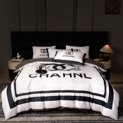 花沐 2025春夏新款凉感冰丝四件套系列 冰丝白香花