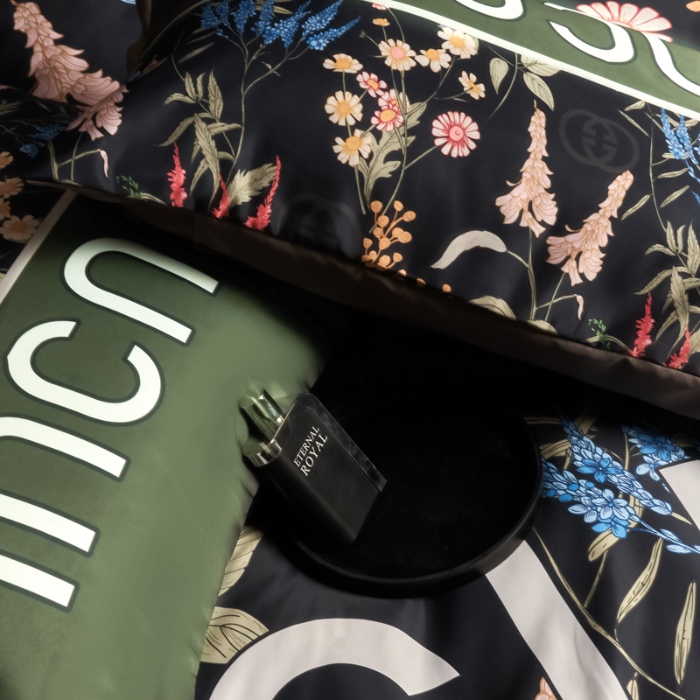 91家纺网 家纺一手货源 找家纺 花沐 2025春夏新款凉感冰丝四件套系列 冰丝花千树