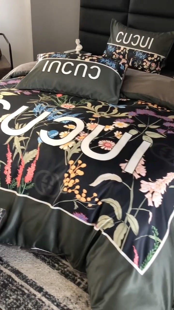 91家纺网 家纺一手货源 找家纺 花沐 2025春夏新款凉感冰丝四件套系列 冰丝花千树