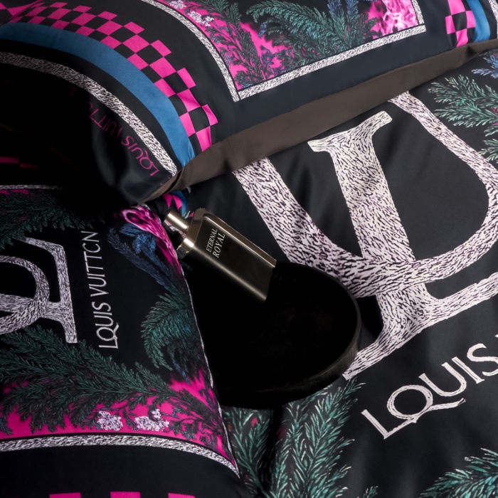 91家纺网 家纺一手货源 找家纺 花沐 2025春夏新款凉感冰丝四件套系列 冰丝璟年