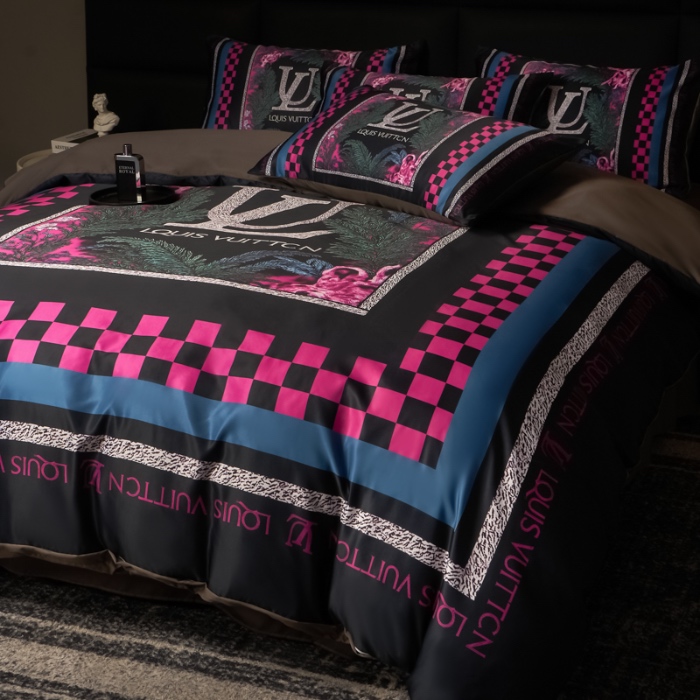 91家纺网 家纺一手货源 找家纺 花沐 2025春夏新款凉感冰丝四件套系列 冰丝璟年