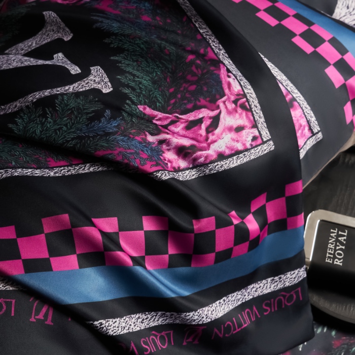 91家纺网 家纺一手货源 找家纺 花沐 2025春夏新款凉感冰丝四件套系列 冰丝璟年