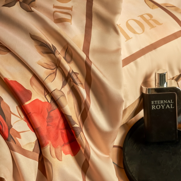 91家纺网 家纺一手货源 找家纺 花沐 2025春夏新款凉感冰丝四件套系列 冰丝奢花