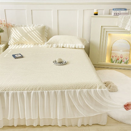 91家纺网 家纺一手货源 找家纺 （总）2025云母3D凉感冰豆豆凉席空调席床群款三件套床笠款凉席（保证不起球）