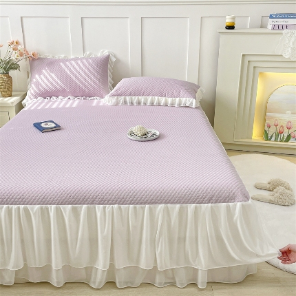 91家纺网 家纺一手货源 找家纺 （总）2025云母3D凉感冰豆豆凉席空调席床群款三件套床笠款凉席（保证不起球）