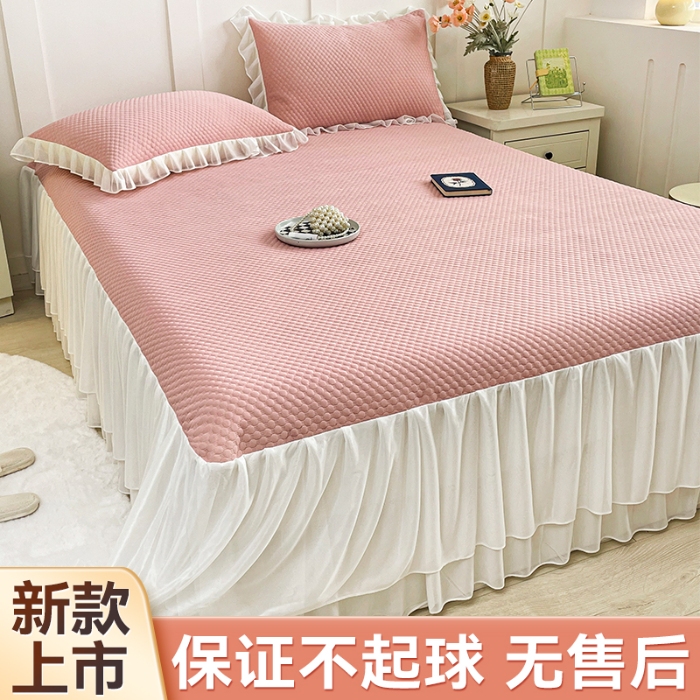 91家纺网 家纺一手货源 找家纺 （总）2025云母3D凉感冰豆豆凉席空调席床群款三件套床笠款凉席（保证不起球）