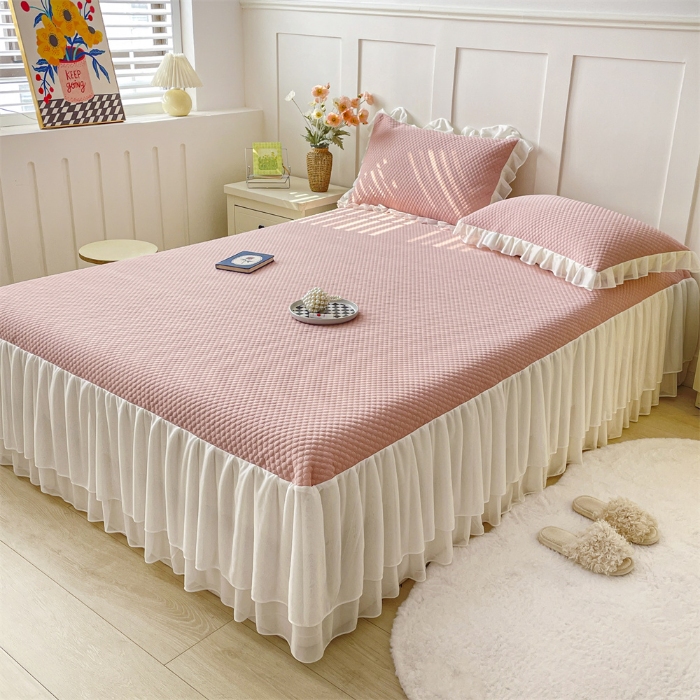 91家纺网 家纺一手货源 找家纺 （总）2025云母3D凉感冰豆豆凉席空调席床群款三件套床笠款凉席（保证不起球）