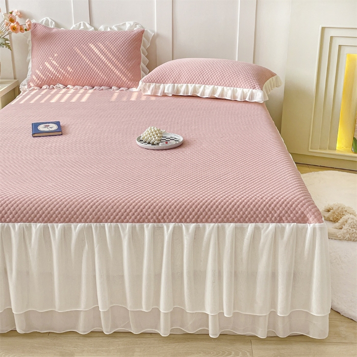 91家纺网 家纺一手货源 找家纺 （总）2025云母3D凉感冰豆豆凉席空调席床群款三件套床笠款凉席（保证不起球）