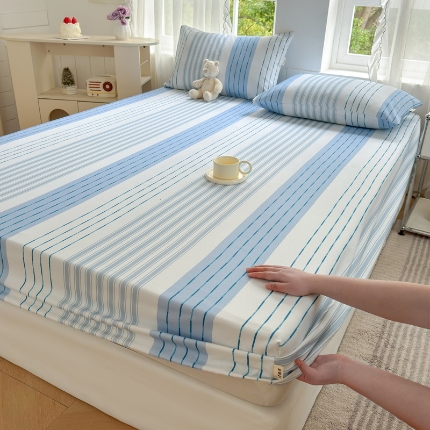 91家纺网 家纺一手货源 找家纺 （总）莱登卡奴 新款A类100%全棉老粗布单品系列-床笠