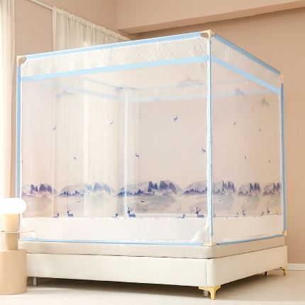 91家纺网 家纺一手货源 找家纺 （总）帐纱印花三开门防摔床笠儿童卧室专用卡通可爱床笠