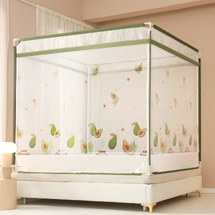 91家纺网 家纺一手货源 找家纺 （总）帐纱印花三开门防摔床笠儿童卧室专用卡通可爱床笠