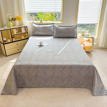 91家纺网 家纺一手货源 找家纺 （总）亿佳人 2025新款加厚芦荟棉床单磨毛化纤床单