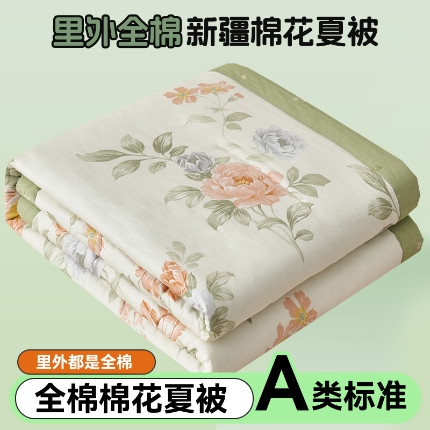91家纺网 家纺一手货源 找家纺 恬思语家纺 2025新款全棉印花棉花夏被漫日之夏