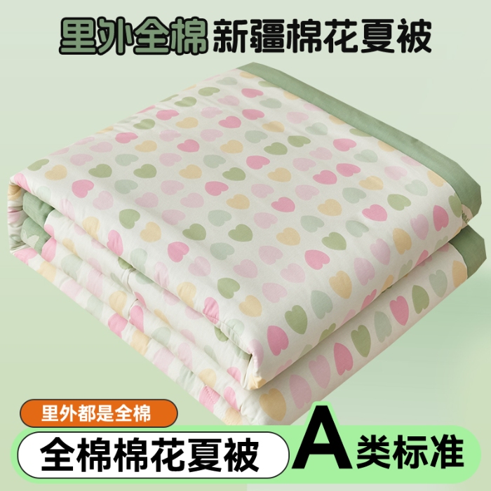 91家纺网 家纺一手货源 找家纺 恬思语家纺 2025新款全棉印花棉花夏被满天星