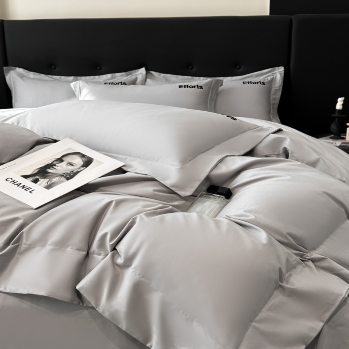 91家纺网 家纺一手货源 找家纺 （总）（控价）2025新款 专版花型 高克重A类 全棉长绒棉精工刺绣四件套-前程似锦