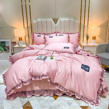 91家纺网 家纺一手货源 找家纺 （总）2025新款韩式水洗真丝四件套针织棉泡泡棉纯棉全棉四件套