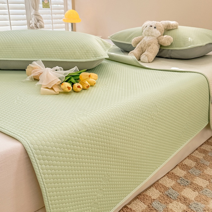 91家纺网 家纺一手货源 找家纺 （总）阿亮家居 2025新款凉席凉豆豆单包边可水席单凉席三件套冰豆豆席