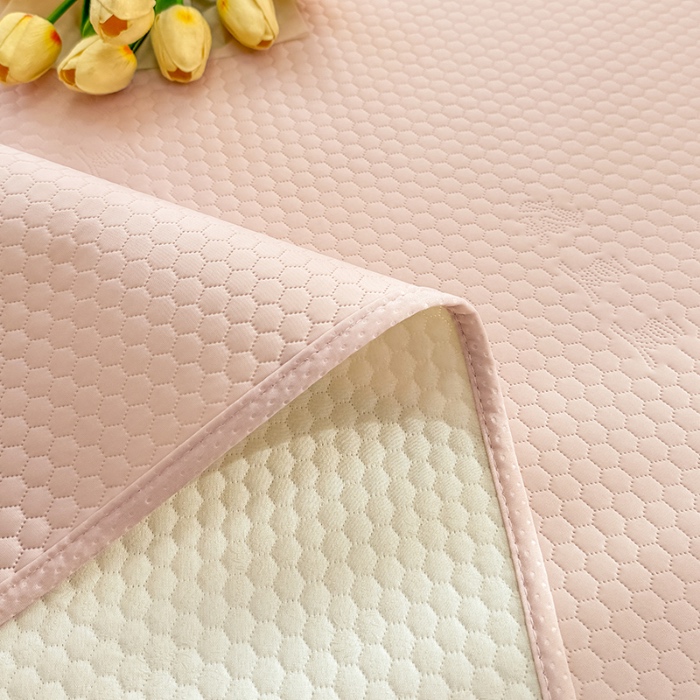 91家纺网 家纺一手货源 找家纺 阿亮家居 2025新款凉席凉豆豆单包边可水席单凉席三件套冰豆豆席 小米粒樱花粉床席款