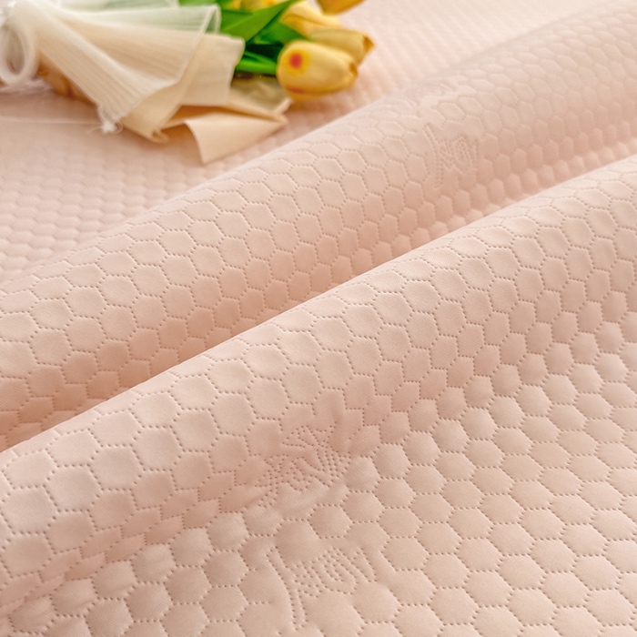 91家纺网 家纺一手货源 找家纺 阿亮家居 2025新款凉席凉豆豆单包边可水席单凉席三件套冰豆豆席 小米粒樱花粉床席款