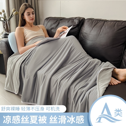 91家纺网 家纺一手货源 找家纺 （总）世纪绒品 2025新款A类日本凉感科技冰淇淋云母凉感丝夏被