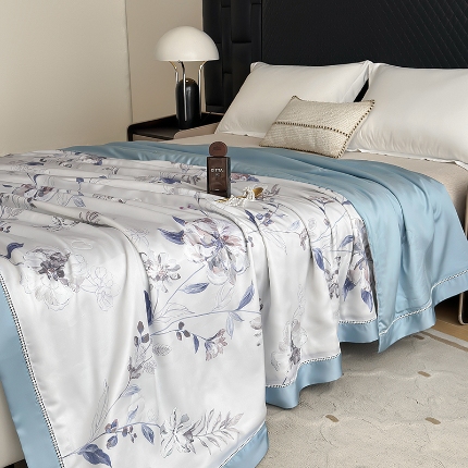 91家纺网 家纺一手货源 找家纺 总  雅高 2025清仓特价60s奥地利兰精天丝蚕丝抗菌夏被凉感丝滑夏凉被莱赛尔空调被被子被芯