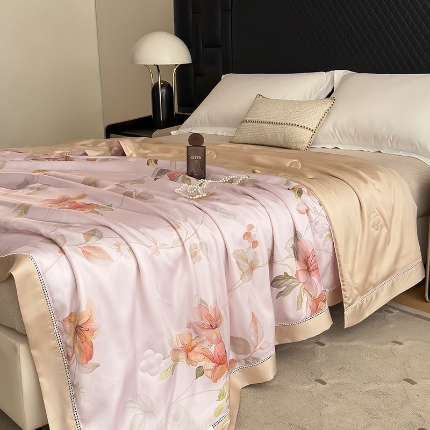 91家纺网 家纺一手货源 找家纺 总  雅高 2025清仓特价60s奥地利兰精天丝蚕丝抗菌夏被凉感丝滑夏凉被莱赛尔空调被被子被芯