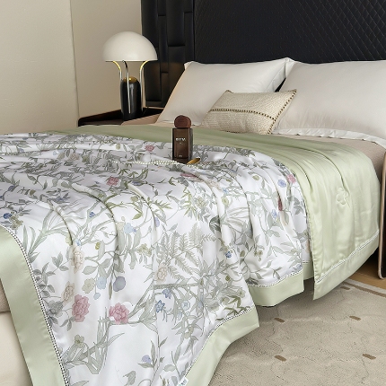 91家纺网 家纺一手货源 找家纺 总  雅高 2025清仓特价60s奥地利兰精天丝蚕丝抗菌夏被凉感丝滑夏凉被莱赛尔空调被被子被芯