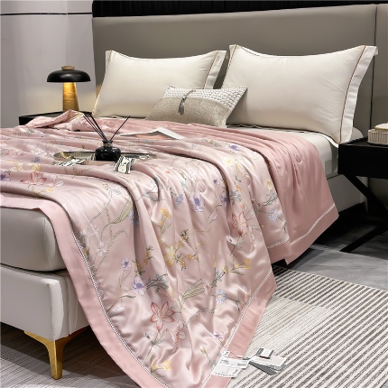 91家纺网 家纺一手货源 找家纺 总  雅高 2025清仓特价60s奥地利兰精天丝蚕丝抗菌夏被凉感丝滑夏凉被莱赛尔空调被被子被芯