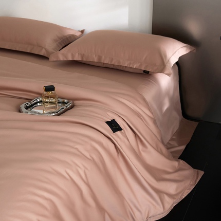 91家纺网 家纺一手货源 找家纺 （总）梧桐树 2025新款60s长绒棉全棉纯色双拼四件套