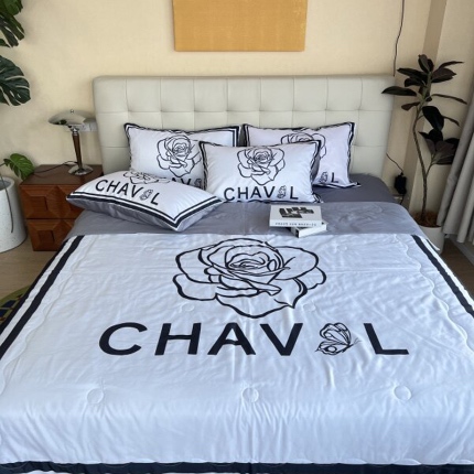 （总）棉生活 2025新款大版水洗真丝数码夏被四件套