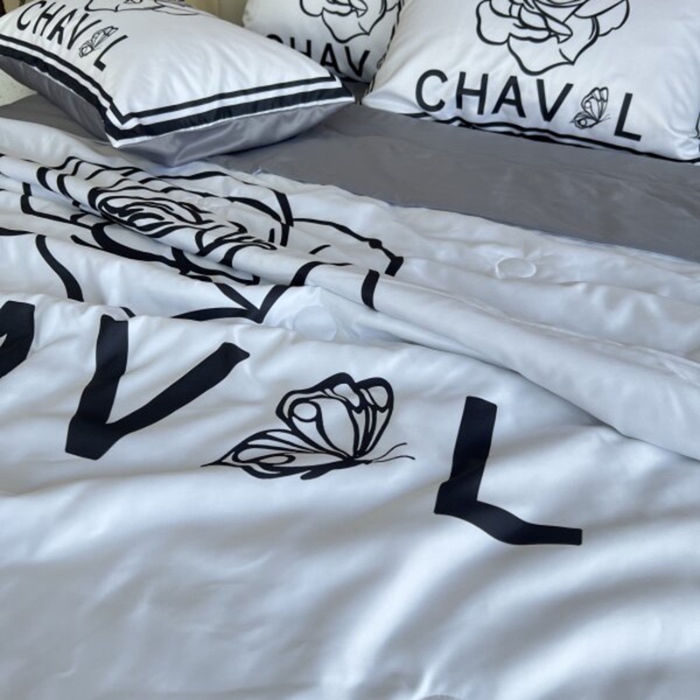 91家纺网 家纺一手货源 找家纺 棉生活 2025新款大版水洗真丝数码夏被四件套 coco香水