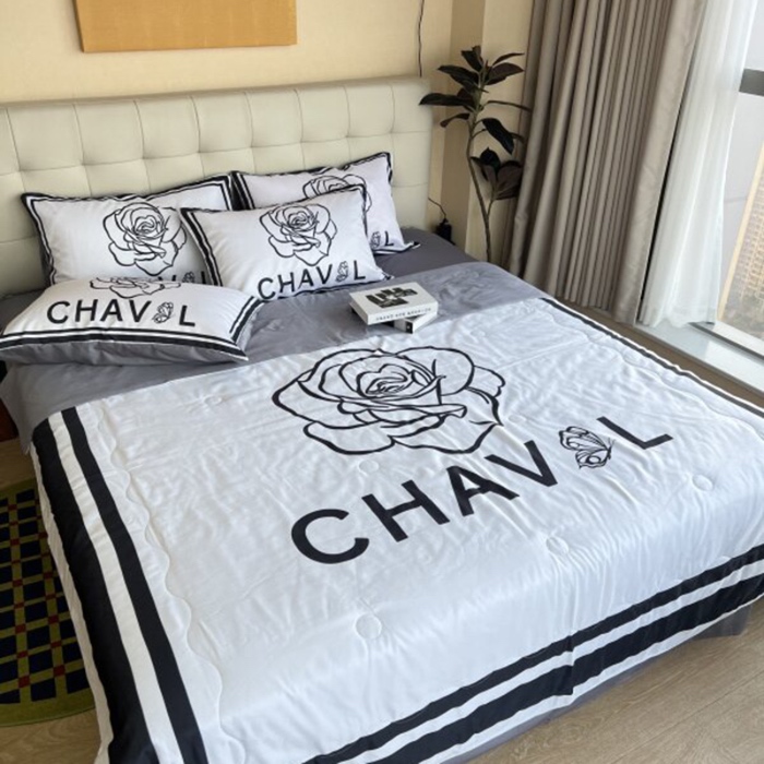 91家纺网 家纺一手货源 找家纺 棉生活 2025新款大版水洗真丝数码夏被四件套 coco香水